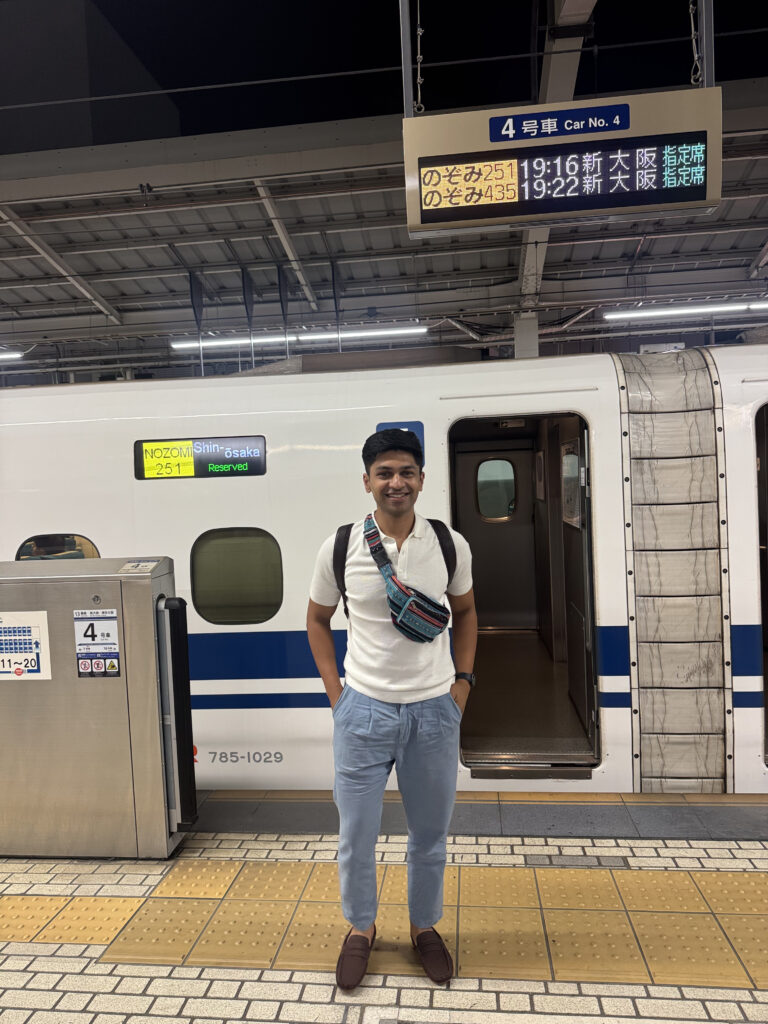 Japan- Tarang in Shinkansen